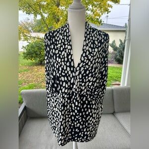 Rafaella Black and White Patterned Blouse